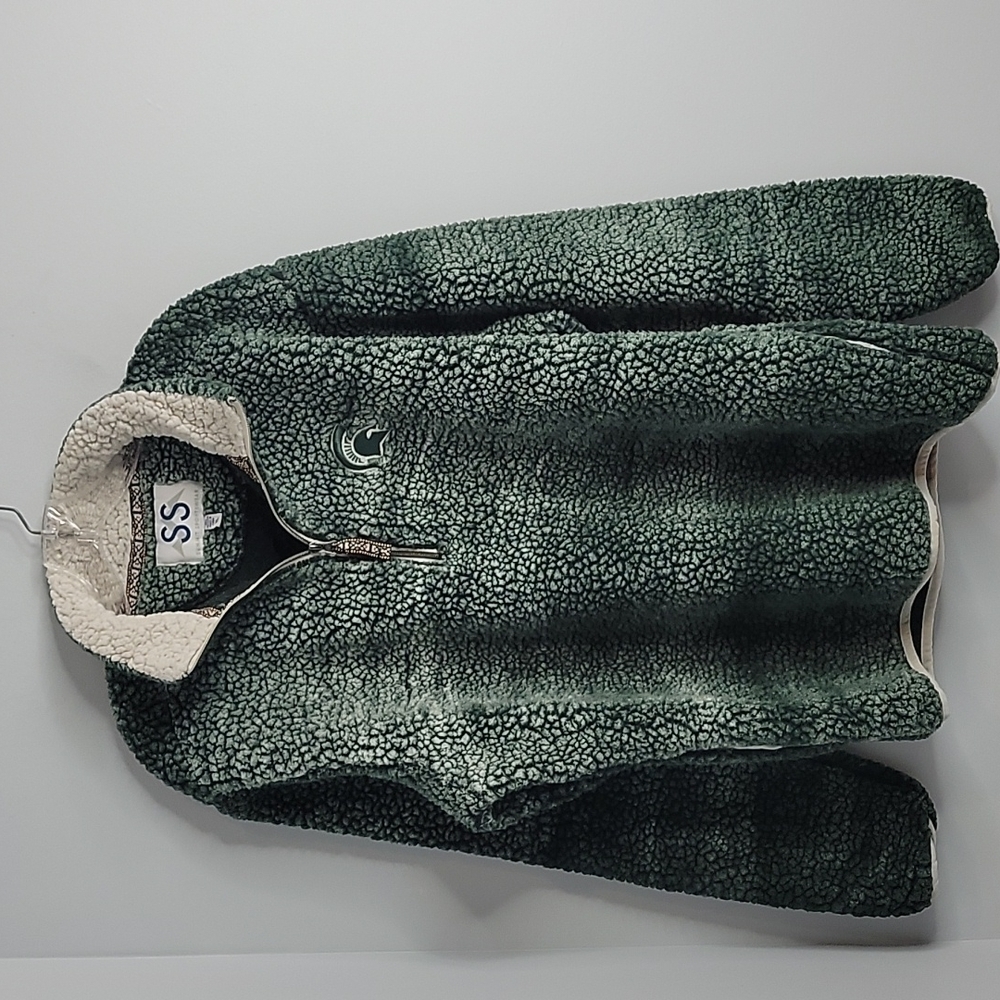 Green Michigan State Sherpa pullover XL